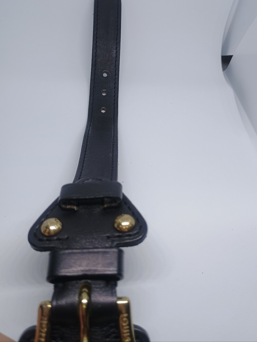 Louis Vuitton Theda Bracelet In BLK W/Gold Hardware - Picture 3 of 8